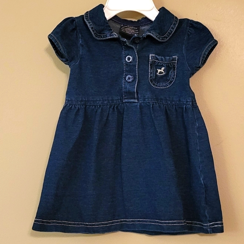 Faded Glory navy denim look dress